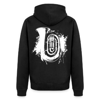 Tuba Graffiti - Veste à capuche bio Premium Unisexe - noir - Dos - Nico (187cm)
