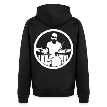 Batteur - Veste à capuche bio Premium Unisexe - noir - Dos - Nico (187cm)