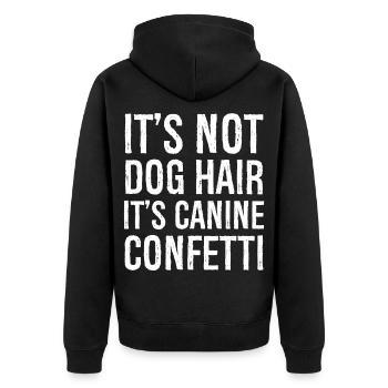 Ce n’est pas une chemise drôle en poil de chien - Veste à capuche bio Premium Unisexe - noir - Dos - Nico (187cm)