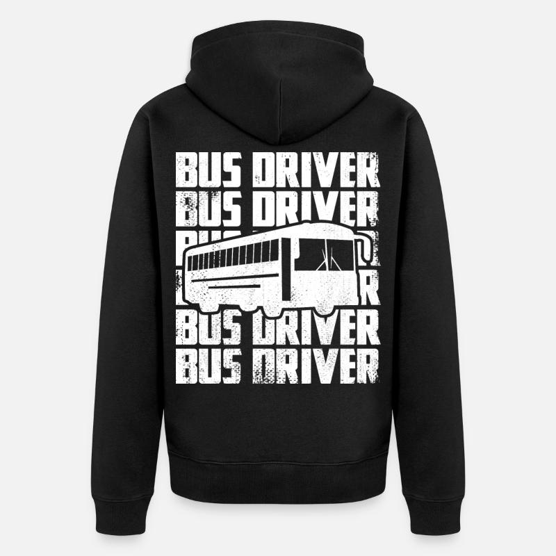 Chauffeur de bus - Veste à capuche bio Premium Unisexe - noir