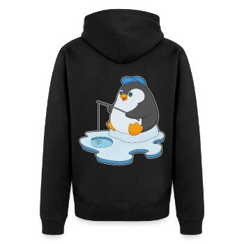 Canne à pêche Penguin Angler Canne à pêche - Veste à capuche bio Premium Unisexe - noir - Dos - Nico (187cm)