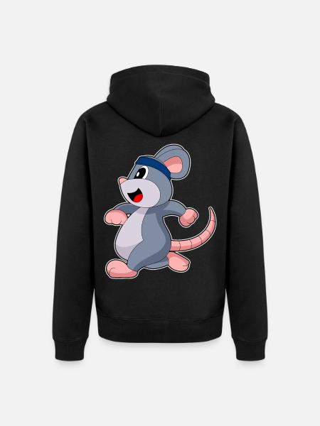 Mouse Jogger Jogging Sport - Unisex Premium Organic Zip Hoodie - black