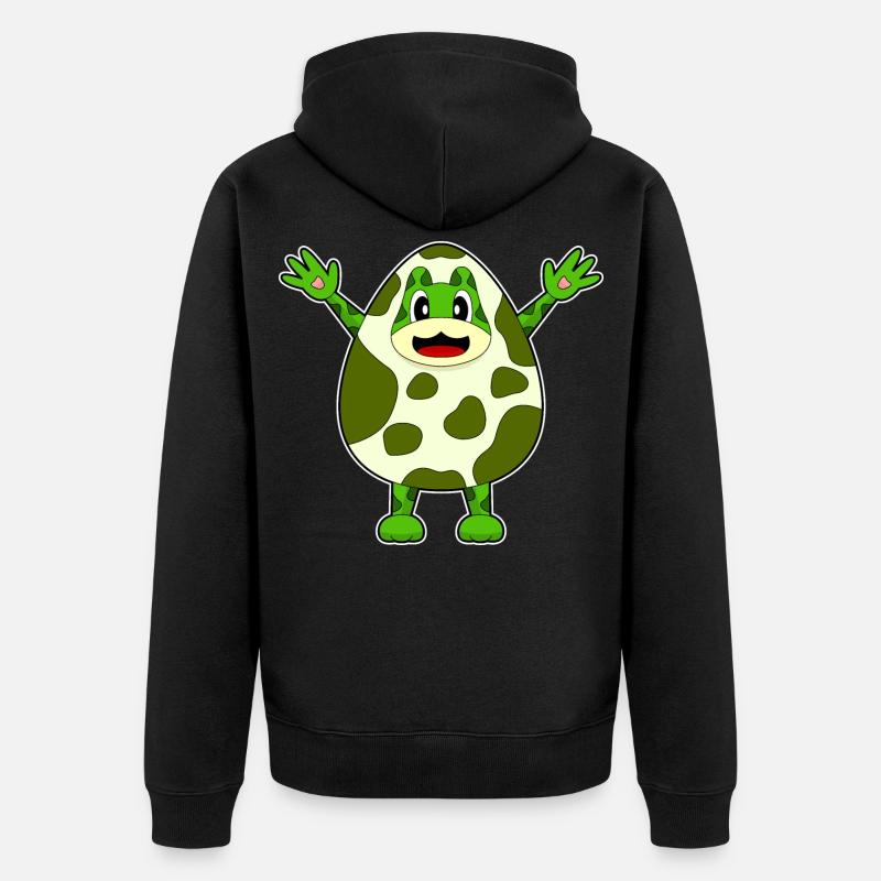 Oeuf de grenouille - Veste à capuche bio Premium Unisexe - noir
