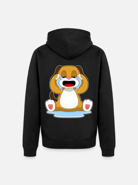 Lacrime di cane - Felpa con cappuccio ecologica premium unisex - nero