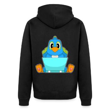 Ordinateur portable Parrot - Veste à capuche bio Premium Unisexe - noir - Dos - Nico (187cm)