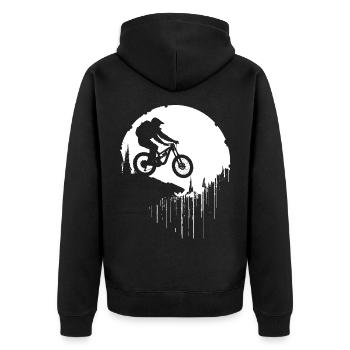 Vététistes - Veste à capuche bio Premium Unisexe - noir - Dos - Nico (187cm)
