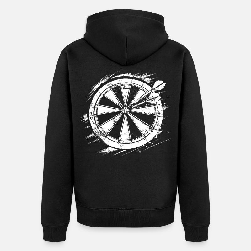 Croquis de fléchettes - Veste à capuche bio Premium Unisexe - noir