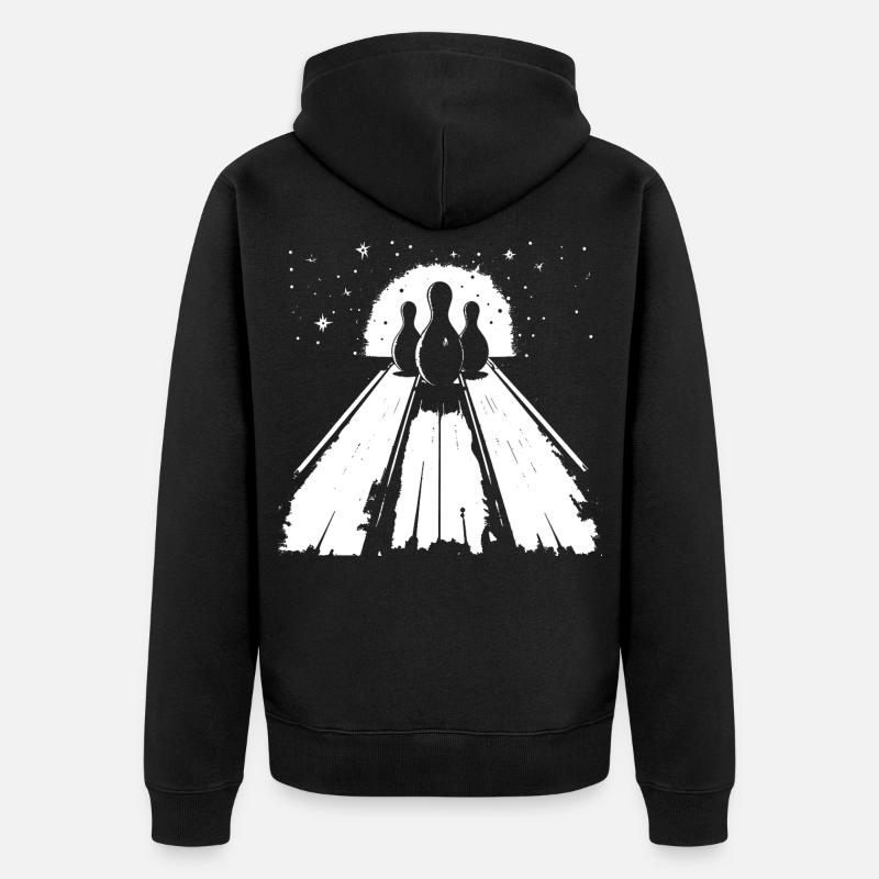 Bowling - Felpa con cappuccio ecologica premium unisex - nero
