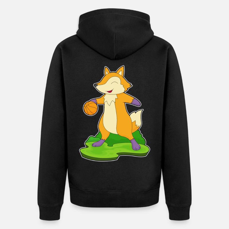 Fox Basketteur Basketteur - Veste à capuche bio Premium Unisexe - noir