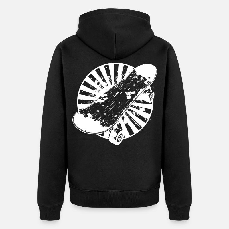 Graphiques de skateboard - Veste à capuche bio Premium Unisexe - noir