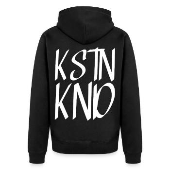Kstnknd - Unisex Premium Bio Zip Hoodie - Schwarz - Hinten - Nico (187cm)