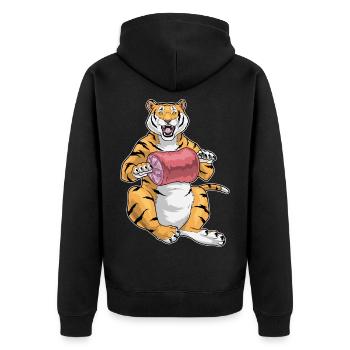 Viande de tigre - Veste à capuche bio Premium Unisexe - noir - Dos - Nico (187cm)
