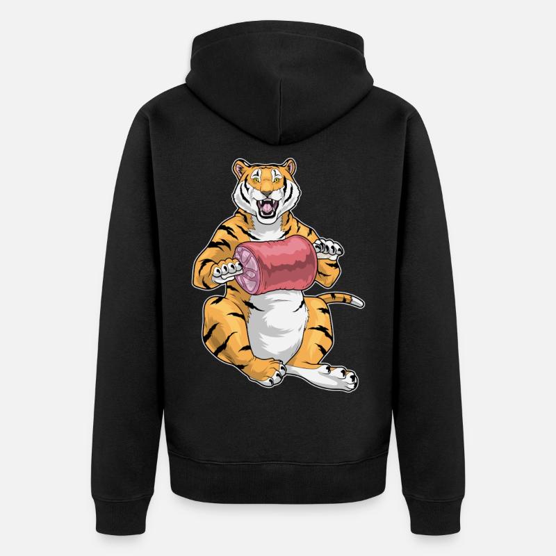 Viande de tigre - Veste à capuche bio Premium Unisexe - noir