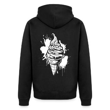 Glace - Veste à capuche bio Premium Unisexe - noir - Dos - Nico (187cm)