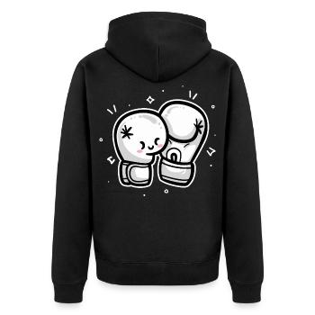Boxe - Veste à capuche bio Premium Unisexe - noir - Dos - Nico (187cm)