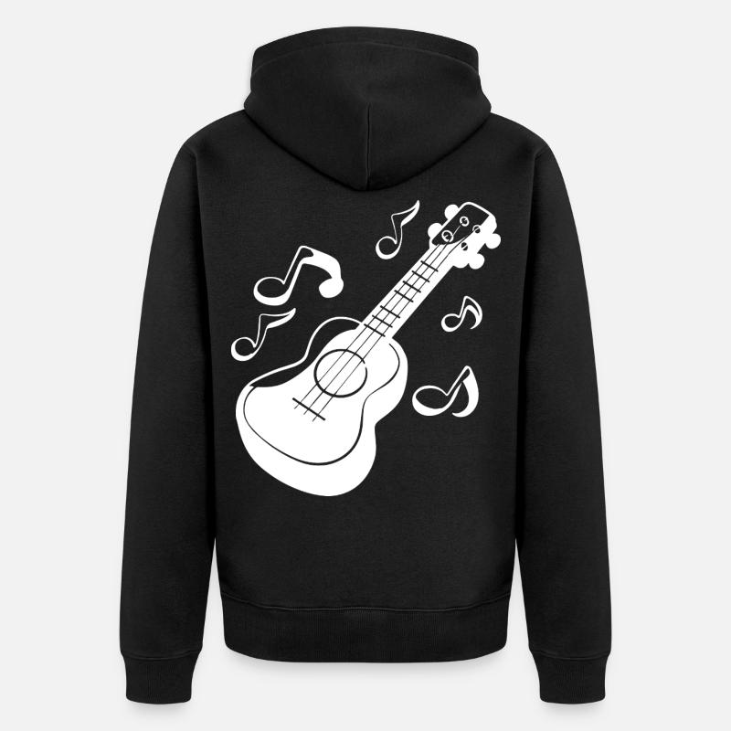 Graphiques Ukulele - Veste à capuche bio Premium Unisexe - noir