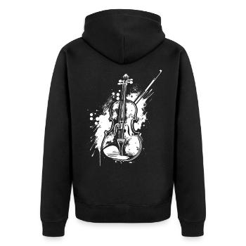 Violon drôle - Veste à capuche bio Premium Unisexe - noir - Dos - Nico (187cm)