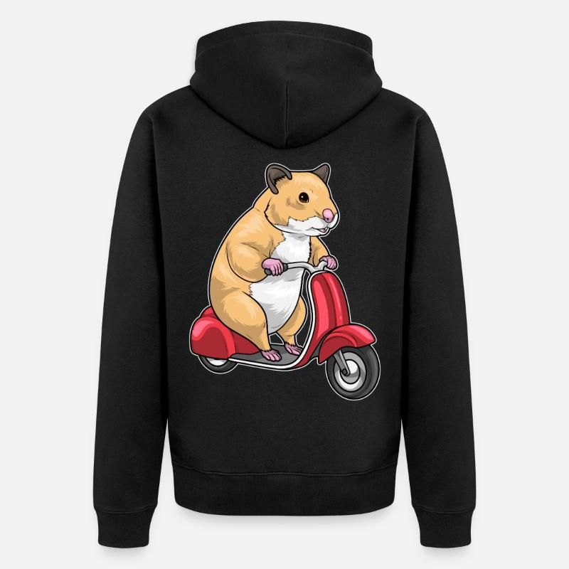 Hamster Scooter - Veste à capuche bio Premium Unisexe - noir