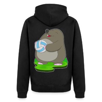 Mole Volleyball Player Volleyball - Unisex Premium Organic Zip Hoodie - black - Back - Nico (187cm)