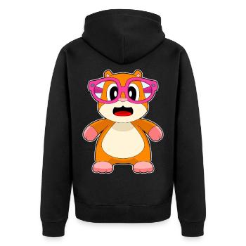 Lunettes de hamster - Veste à capuche bio Premium Unisexe - noir - Dos - Nico (187cm)