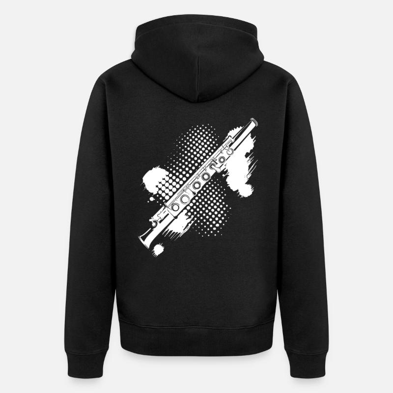 Teinture de flûte - Veste à capuche bio Premium Unisexe - noir