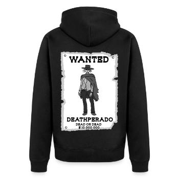 Cowboy squelette - Veste à capuche bio Premium Unisexe - noir - Dos - Nico (187cm)