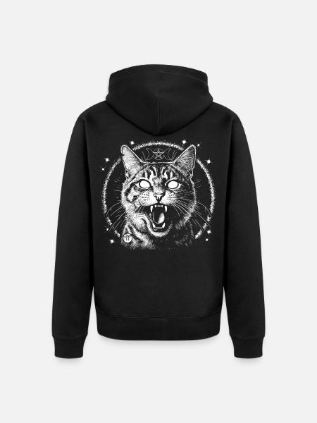 Bewitched Tabby - Unisex Premium Bio Zip Hoodie - Schwarz