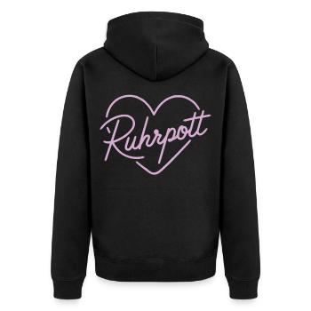 Love Ruhrpott - Unisex Premium Organic Zip Hoodie - black - Back - Nico (187cm)