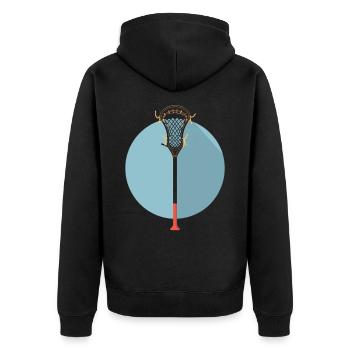 Graphique du bâton de crosse - Veste à capuche bio Premium Unisexe - noir - Dos - Nico (187cm)