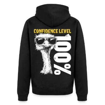 Autruche oiseau lunettes de soleil Confident Gift - Veste à capuche bio Premium Unisexe - noir - Dos - Nico (187cm)