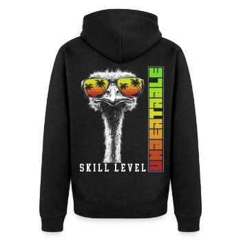 Lunettes de soleil d’autruche imbattables Cadeau d’oiseau - Veste à capuche bio Premium Unisexe - noir - Dos - Nico (187cm)