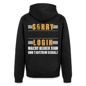 Métier Personnalisable Logique Nom Cadeau Drôle - Veste à capuche bio Premium Unisexe - noir - Dos - Nico (187cm)