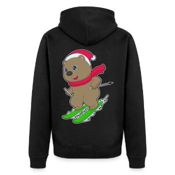 Ski de Noël Bear - Veste à capuche bio Premium Unisexe - noir - Dos - Nico (187cm)