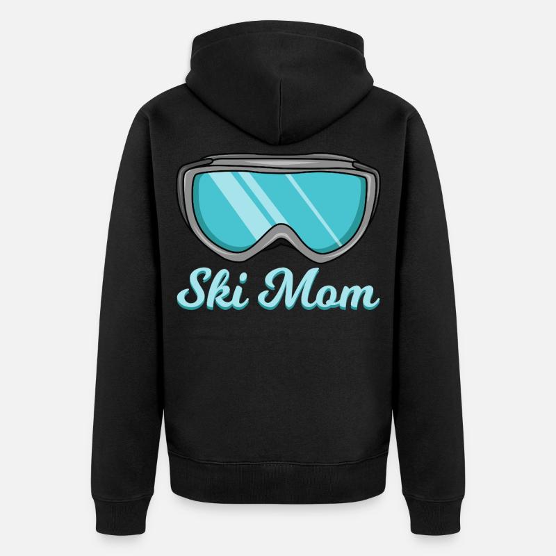 Maman skieuse - Veste à capuche bio Premium Unisexe - noir