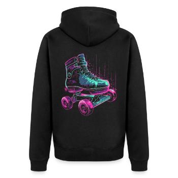 Patins à roulettes Steampunk - Veste à capuche bio Premium Unisexe - noir - Dos - Nico (187cm)