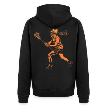 Joueur de crosse des années 90 - Veste à capuche bio Premium Unisexe - noir - Dos - Nico (187cm)