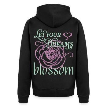 Réalisez vos rêves - Veste à capuche bio Premium Unisexe - noir - Dos - Nico (187cm)