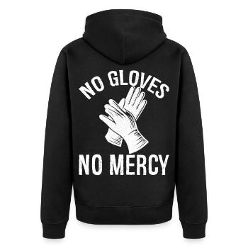 Pas de gants, pas de pitié - Veste à capuche bio Premium Unisexe - noir - Dos - Nico (187cm)