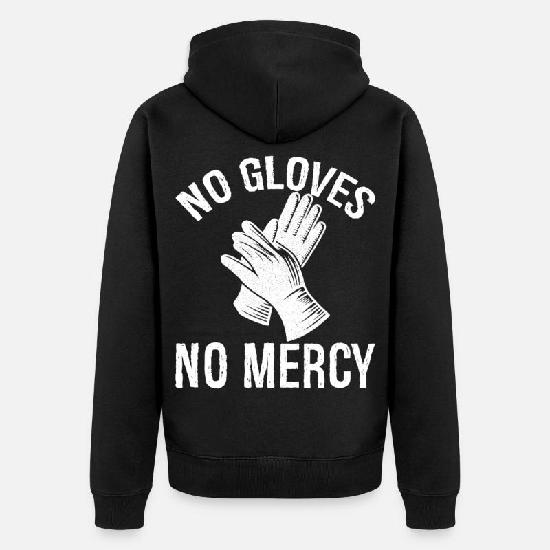 Pas de gants, pas de pitié - Veste à capuche bio Premium Unisexe - noir