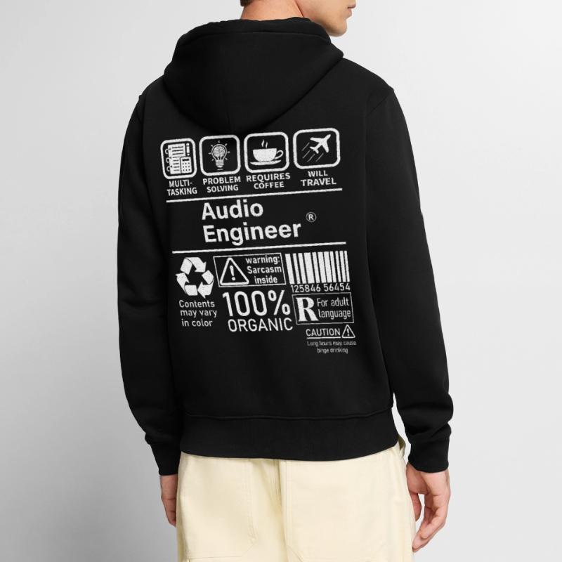 Audio Engineer multi tasking problem solving Unisex Premium Organic Zip Hoodie