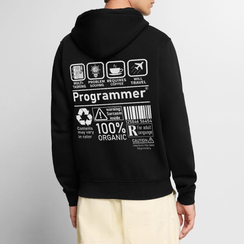 Programmeur multitâche, la résolution de problèmes nécessite Veste à capuche bio Premium Unisexe
