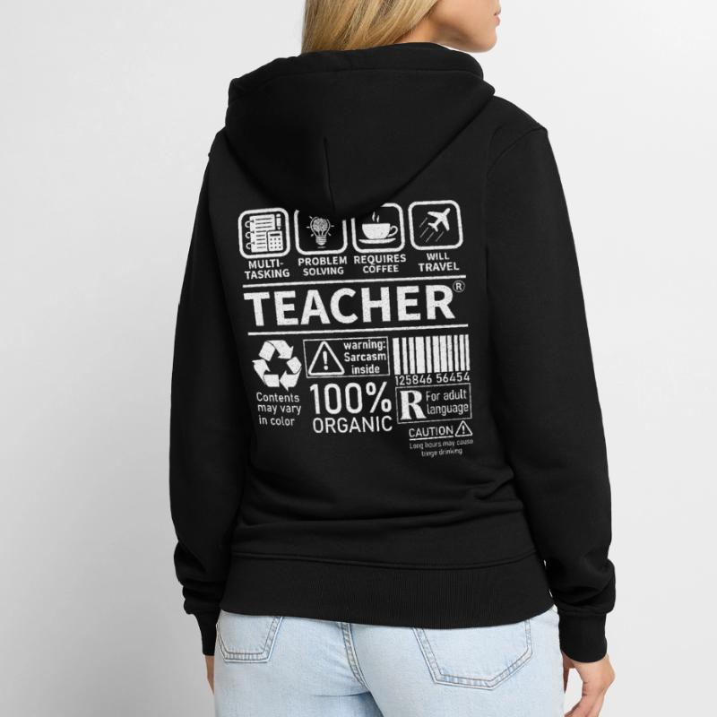 Teacher multi tasking problem solving requires Unisex Premium Organic Zip Hoodie