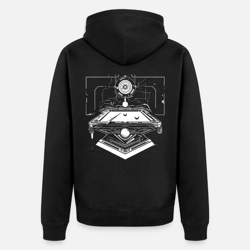 Billard Steampunk - Veste à capuche bio Premium Unisexe - noir