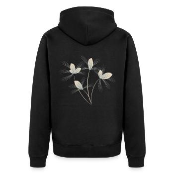 Bouquet de fleurs - Veste à capuche bio Premium Unisexe - noir - Dos - Nico (187cm)