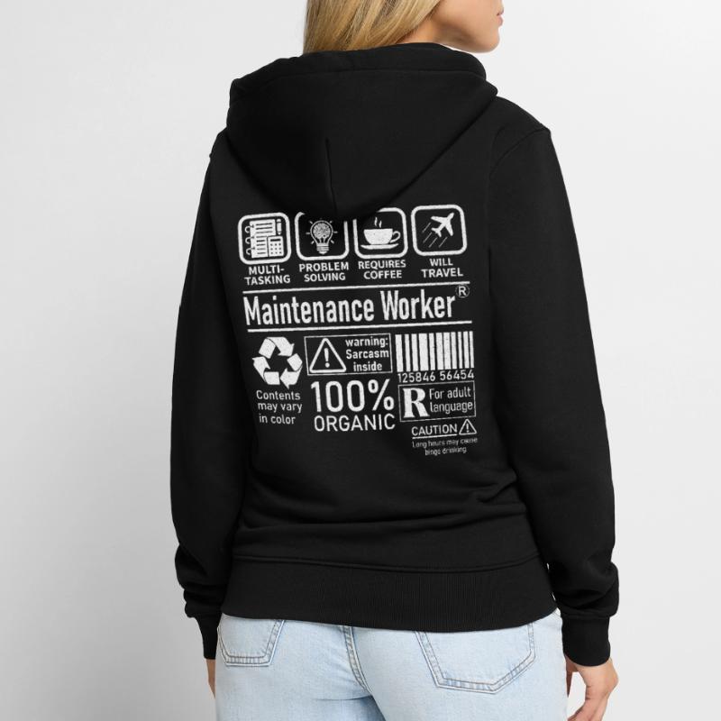 Maintenance Worker multi tasking problem solving Unisex Premium Organic Zip Hoodie