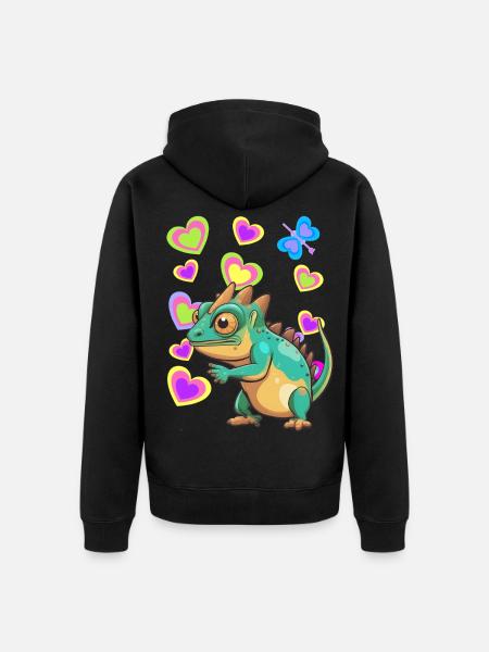 Dino Dinos Kinder Kind Baby Kleinkinder - Premium økologisk unisex-hættejakke - sort