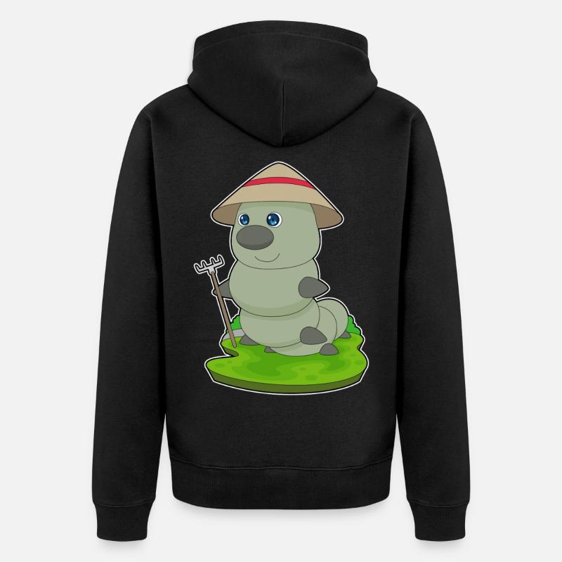 Râteau fermier Caterpillar - Veste à capuche bio Premium Unisexe - noir