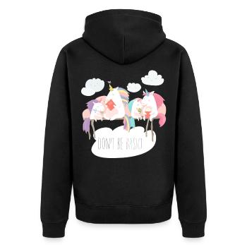 La licorne n’est pas une déclaration basique - Veste à capuche bio Premium Unisexe - noir - Dos - Nico (187cm)