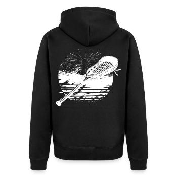 Graphique du bâton de crosse - Veste à capuche bio Premium Unisexe - noir - Dos - Nico (187cm)