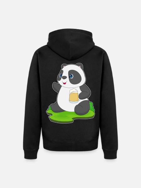 Bière Panda - Veste à capuche bio Premium Unisexe - noir